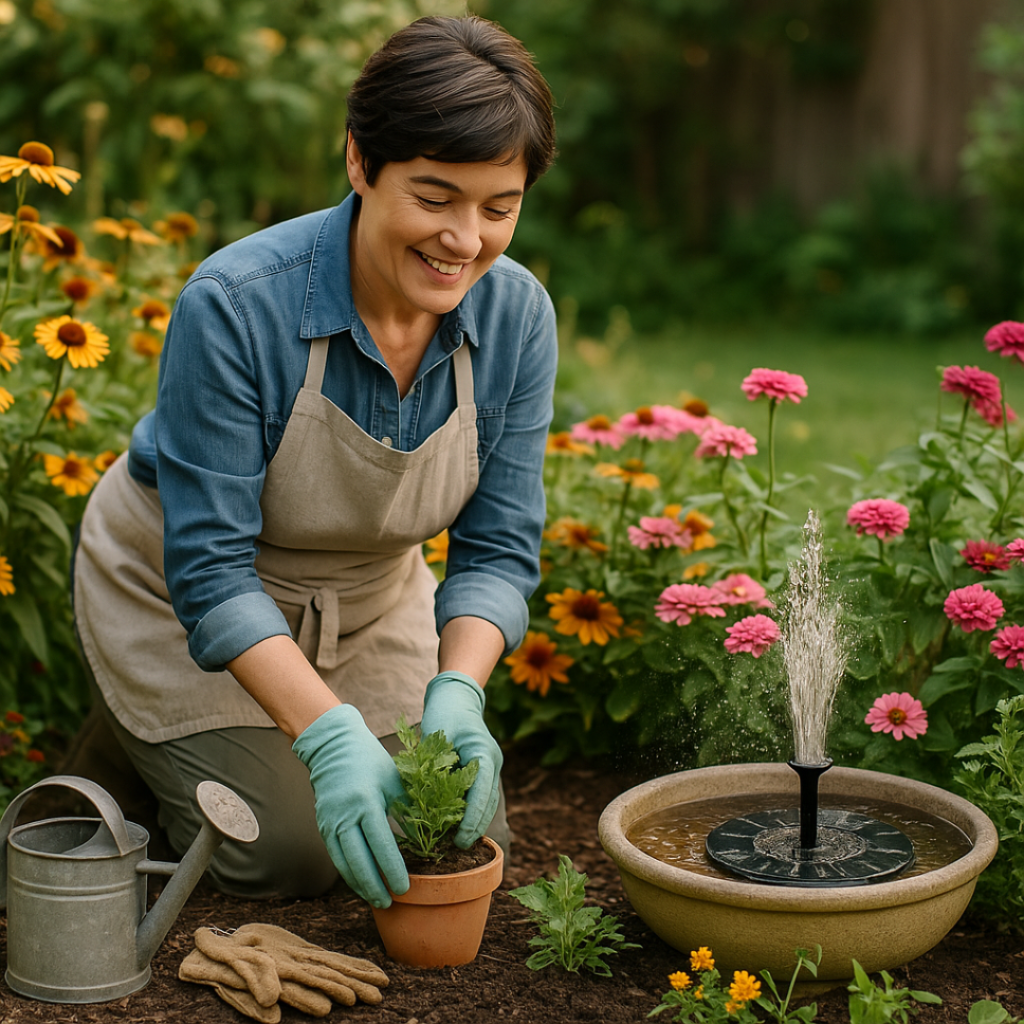 Solar Garden Fountain
